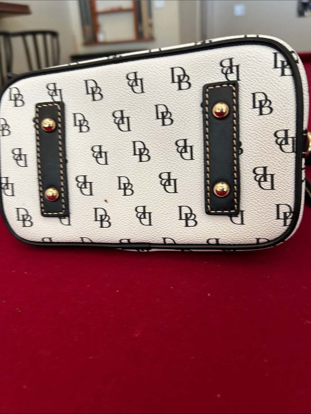 Dooney & Bourke Gretta White Monogram Crossbody with Black Trim - Picture 4 of 11